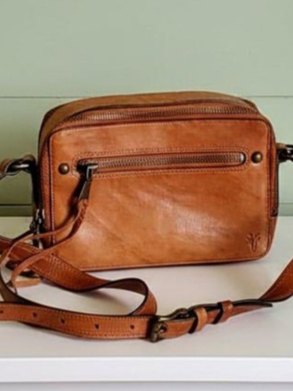 Frye Sydney Brown Leather Crossbody